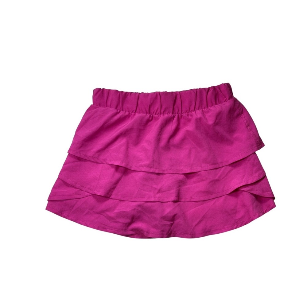 Charlotte by Cato Pink Tiered Ruffle Skort Girls Size M 10-12 Active Skirt